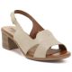 Beige Sergio Leone SK578-S women's leather block sandals
