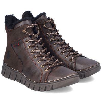 4. Comfortable Women’s Ankle Boots in Chocolate Brown Rieker 57512-25