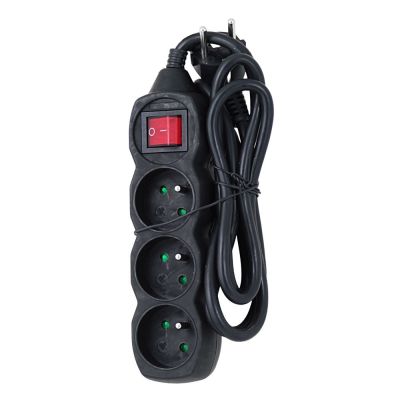 4. ESPERANZA POWER STRIP 3 SOCKETS SWITCH 1.5M BLACK ELK210K