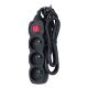 4. ESPERANZA POWER STRIP 3 SOCKETS SWITCH 1.5M BLACK ELK210K