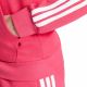 5. Women's adidas Essentials 3-Stripes Full-Zip Fleece Hoodie Pink KF6272