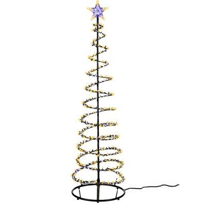 2. DECORATIVE CHRISTMAS TREE 756LED WATERFALL 210CM BLACK