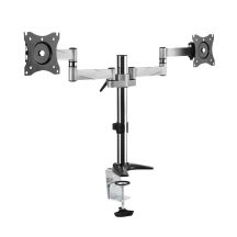 LogiLink BP0077 Monitor Holder/Stand for 68.6 cm (27") Monitors, Desk, Black, Stainless Steel