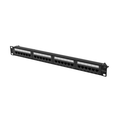 4. LANBERG PATCH PANEL 24 PORT 1U 19" CAT.6A UTP BLACK PPUA-1024-B