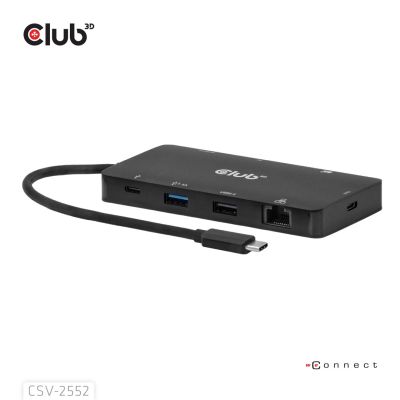 10. Club3D USB-C 9in1-HUB >2xHDMI/2xUSB/USB-C/LAN 4K60Hz PD100W retail