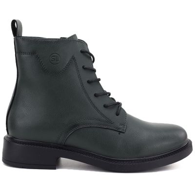 2. Women's leather ankle boots, green, Sergio Leone 25172-S