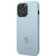 2. Guess Saffiano 4G Small Metal Logo case for iPhone 13 Pro Max - blue