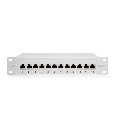 3. Digitus Patch Panel 10'' 12x RJ45, LSA level, cat.6A, shielded, 1U, gray, cable guide