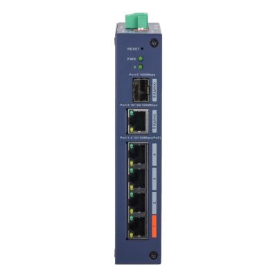 3. Dahua Technology CHS4106-4ET-60 Managed L2 Fast Ethernet (10/100) Network Switch Supports PoE Desktop Blue