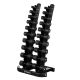 2. HPT POLYURETHANE DUMBBELL SET 2 x 1 - 10 KG (110 KG) + STR37 HMS STAND