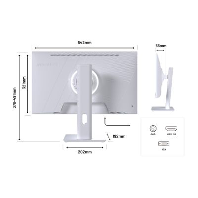 4. Monitor JAPANNEXT 60.5cm JN-I238FHD120F-HSP-W 16:9 HDMI white FHD