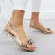 55. Women's beige openwork closed sandals Sabatina