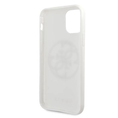 4. Guess GUHCN65TPUWHGLG iPhone 11 Pro Max white/white hard case Glitter 4G Circle Logo
