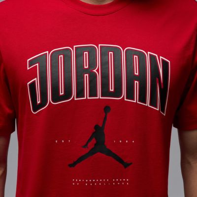 3. Men's Air Jordan Jumpman City 88 T-shirt Red - HQ0009-687
