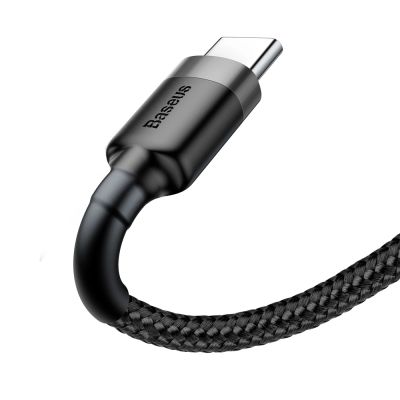 2. Baseus Cafule USB-A / USB-C QC 3.0 3A Cable 0.5 m - Black and Gray