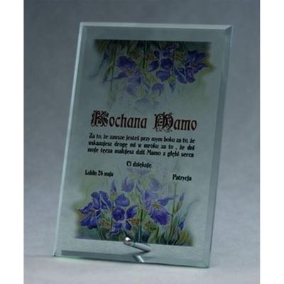 2. Glass trophy with LuxorJet color print