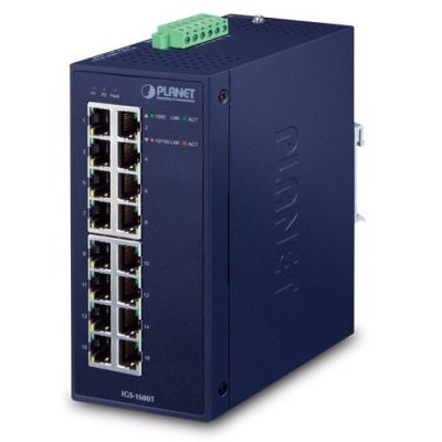 PLANET IGS-1600T Network Link Unmanaged L2 Gigabit Ethernet (10/100/1000) Blue
