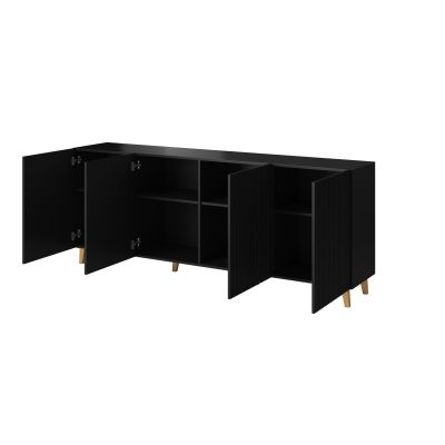 2. PAFOS chest of drawers 200x40x82 black matt