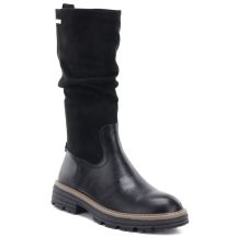 Women's warm, ruffled boots, black M.Daszyński SA259-