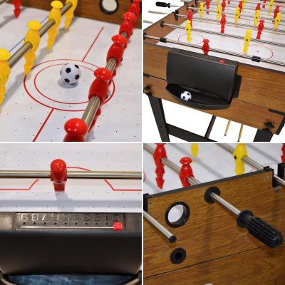 23. 3-in-1 WOODEN TABLE FOR FOOTBALL, BILLIARDS, AIR HOOKUP 121x61x81CM