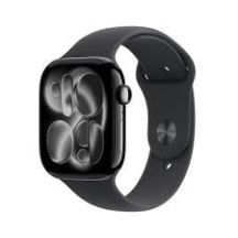 Apple Watch Series 11 GPS 46mm Jet Black Aluminum with Black Sport Band S/M