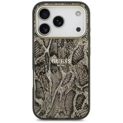 3. Guess Python Pattern MagSafe Case for iPhone 17 Pro Max - Brown