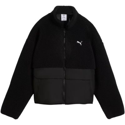 2. Women's black Puma Re:Fibre Sherpa jacket 694567 01