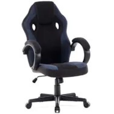 SENSE7 Prism fabric armchair, black and blue