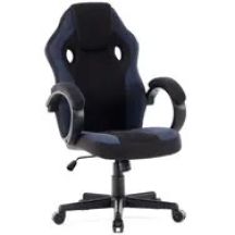 SENSE7 Prism fabric armchair, black and blue