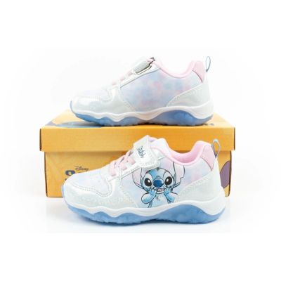 10. Leomil children's sports shoes sneakers Stitch light with velcro LED blue