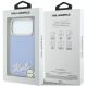 8. Karl Lagerfeld Grained with Resin Signature Logo MagSafe Case for iPhone 18 Pro / 17 Pro - Light Blue
