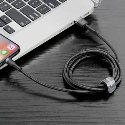 5. Baseus Cafule USB-A / Lightning 2.4A QC 3.0 cable 0.5 m - black-gray
