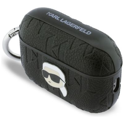 3. Karl Lagerfeld Monogram Karl Head Case for AirPods Pro 3 - Black
