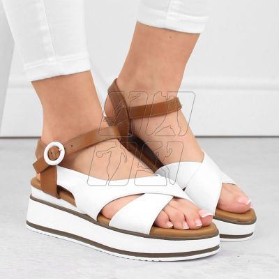 3. Vinceza W JAN303 white wedge sandals