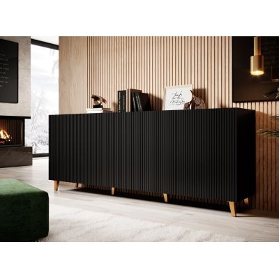 3. PAFOS chest of drawers 200x40x82 black matt