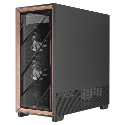 6. Antec FLUX PRO Full Tower Black, Wood
