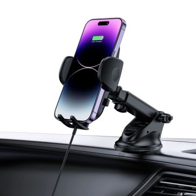 8. Tech-Protect CM15W-V1 Car Phone Holder with 15W Inductive Charger for Cockpit/Air Vent - Black
