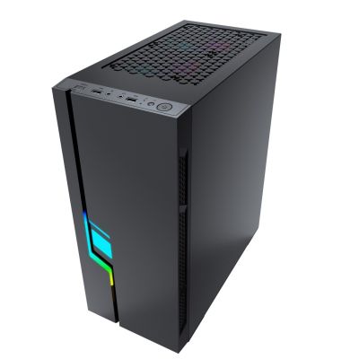 3. GEMBIRD FORNAX 2000RGB MIDI-TOWER CASE (USB 3.0, HD AUDIO) RGB BACKLIGHT, GAMING DESIGN, BLACK