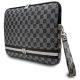 2. DKNY Sleeve Checkered Pattern Printed Stripes 14" Laptop Case - Black