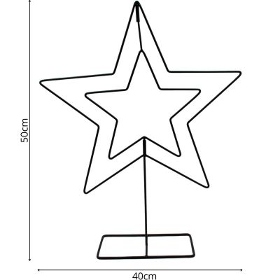 7. DECORATIVE STAR METAL STAND 50CM BLACK MICA