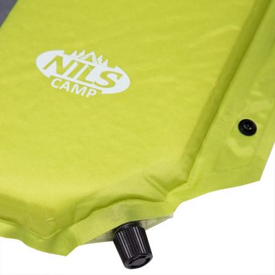 6. NILS CAMP NC4349 Self-inflating mat with pillow Green-gray