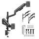 9. ERGO OFFICE MOUNT / HANGER FOR 2 MONITORS, GAS SPRING, 17"-32", 1-10KG, MATTE BLACK, ER-692 B