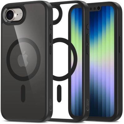 Tech-Protect MagMat MagSafe Case for iPhone 16e / 17e - Black-Transparent