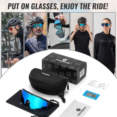 4. Rockbros SP297 pink polarized sports glasses.