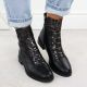 7. Women’s Black Floral Ankle Boots Jezzi ASA62-16