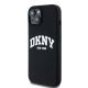 2. DKNY Liquid Silicone White Printed Logo MagSafe Case for iPhone 15 Plus / 14 Plus - Black