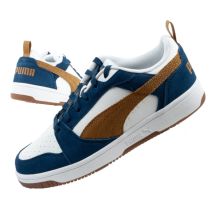 Puma Rebound v6 men's sports sneakers fashionable comfortable white navy brown