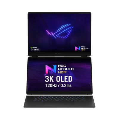 2. ASUS ROG Zephyrus Duo 16 GX651AX-U9322X Ultra 9 386H 2x16.0"3K Touch OLED 120Hz 1100nits AG 32GB LPDDR5X SSD2TB GeForce RTX 5090 24GB Cam1080p + IR 90WHrs W11Pro Aluminum Stellar Gray