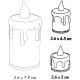 3. SET OF 3 DECORATIVE LED CANDLES, WARM WHITE