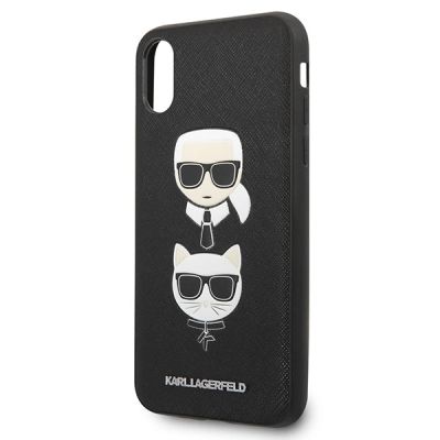 3. Karl Lagerfeld Saffiano Karl&Choupette Head case for iPhone X/XS - black